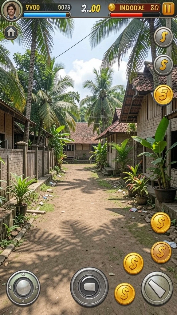 Momen pertarungan yang mendebarkan dengan efek suara yang imersif.