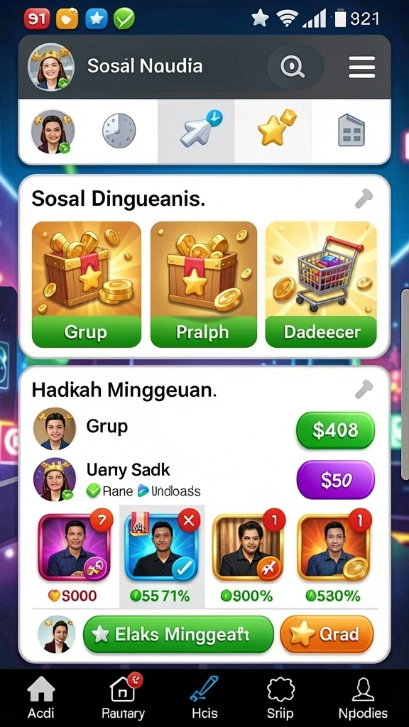 Tampilan layar utama API36 yang menarik.