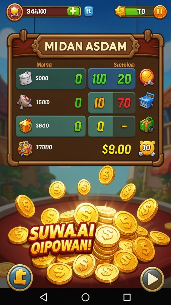 Screenshot menunjukkan tampilan antarmuka permainan yang menarik.