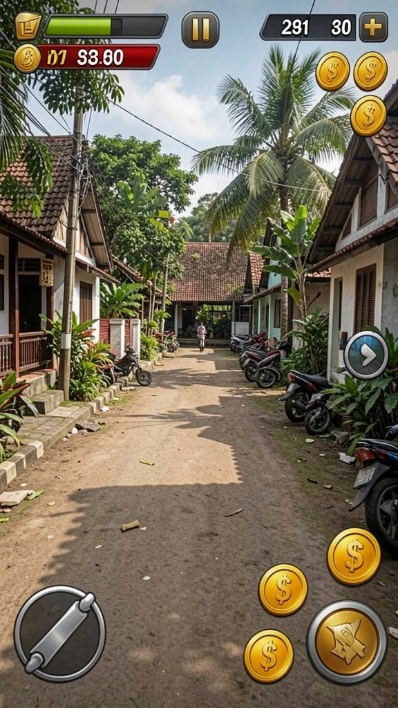 Tangkapan layar menunjukkan aksi menegangkan dalam permainan.