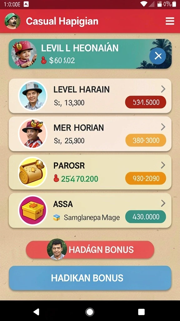 Berbagai karakter unik yang bisa dipilih di dalam game.