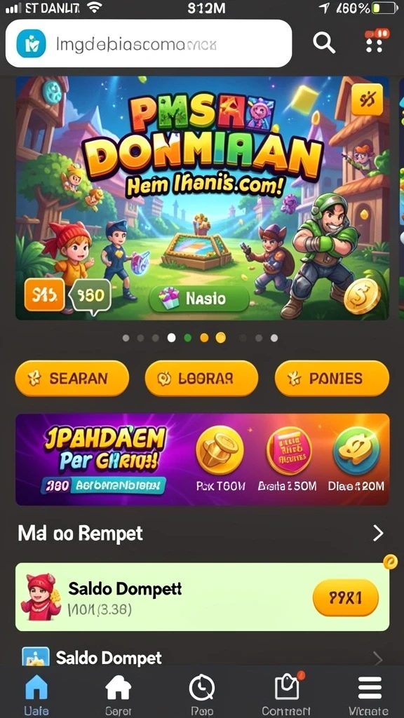 Screenshot aplikasi KEDAI168 yang menunjukkan antarmuka pengguna.