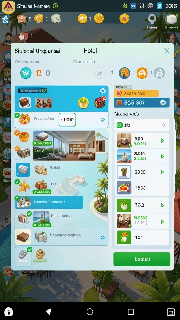Tampilan utama game dengan navigasi intuitif.