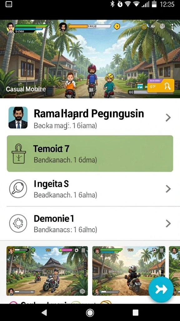 Karakter permainan yang lucu dan menggemaskan.