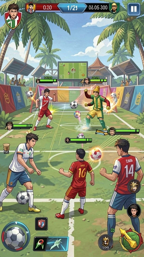 Lingkungan permainan yang mendetail dan menawan.