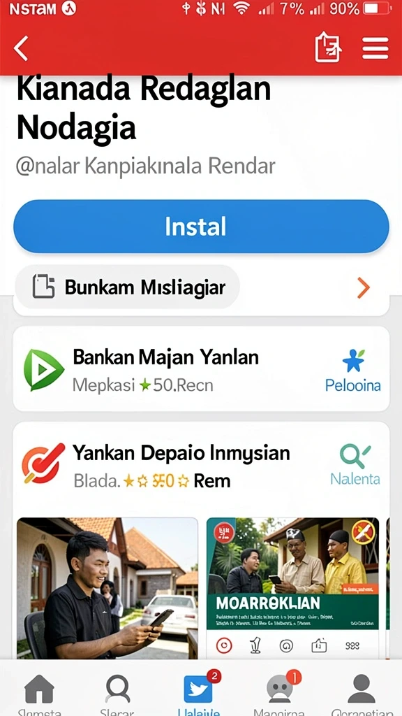 Tampilan awal yang menawan dengan antarmuka yang ramah pengguna.