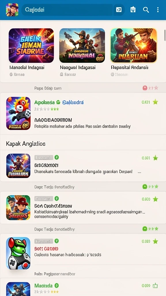 Beragam pilihan permainan slot yang tersedia.